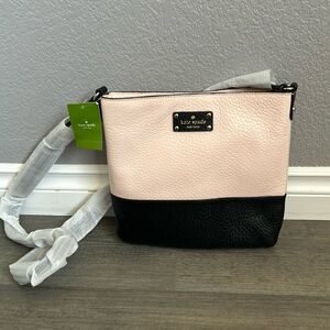 Kate Spade Bay Street Cora Blush Black NWTTwo Tone Colorblock Crossbody Bag